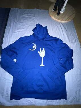 Custom XL Jerry Garcia Grateful Dead with Crescent Moon and Hand Print and Sunny